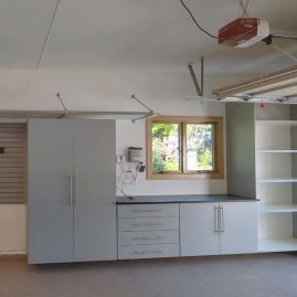 minneapolis gray garage cabinets